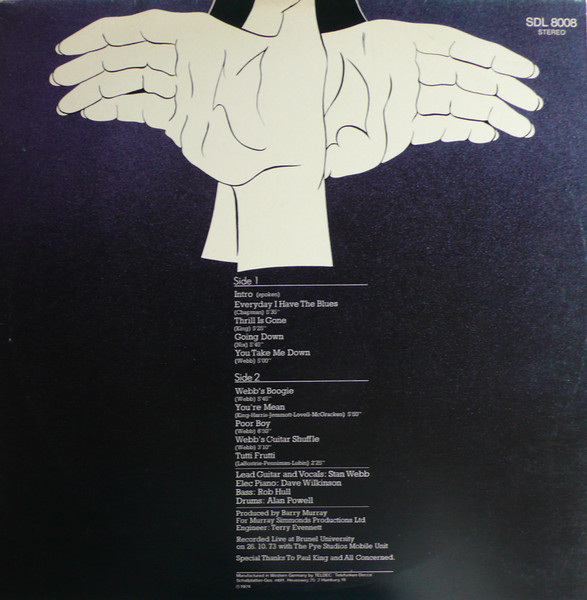 Chicken Shack featuring Stan Webb - Goodbye Chicken Shack | Nova (SDL 8008) - 3