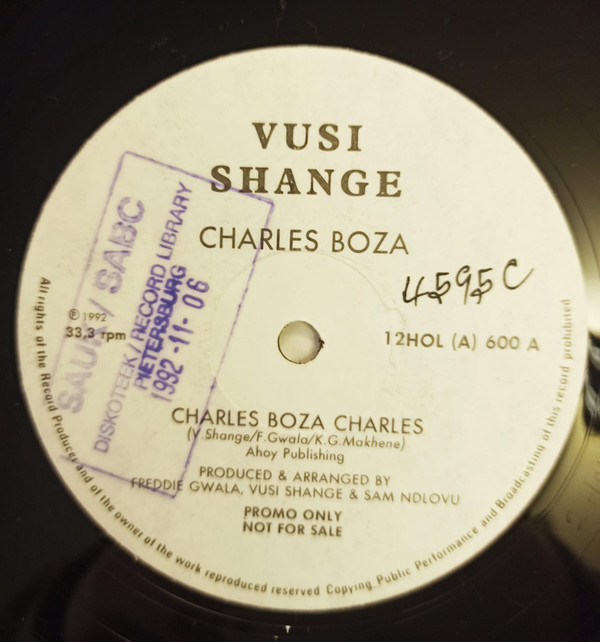 Vusi Shange - Charles Boza Charles / Ingozi / Kotsi | Hola (12HOL 600) - 3