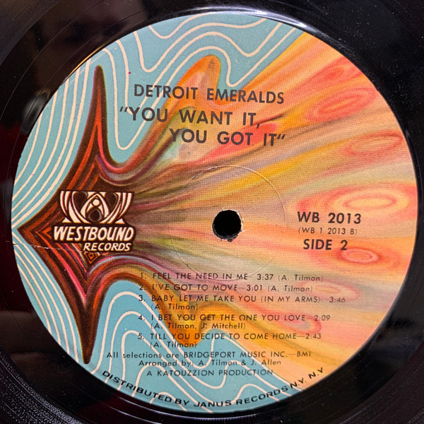 Detroit Emeralds - You Want It, You Got It | Westbound Records (WB 2013) - 4