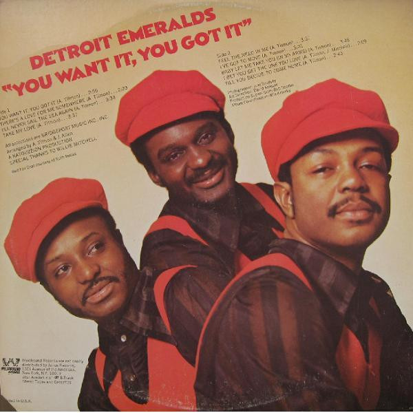 Detroit Emeralds - You Want It, You Got It | Westbound Records (WB 2013) - 2