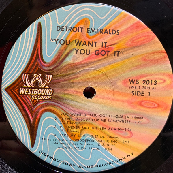 Detroit Emeralds - You Want It, You Got It | Westbound Records (WB 2013) - 3