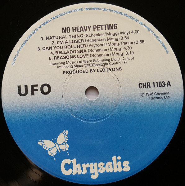 UFO - No Heavy Petting | Chrysalis (CHR 1103) - 3