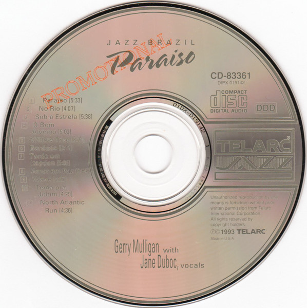 Gerry Mulligan With Jane Duboc - Paraiso Jazz Brazil | Telarc Jazz (CD-83361) - 4
