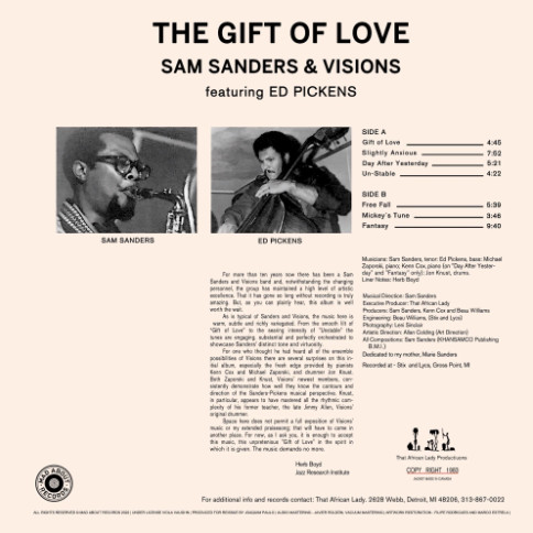 Sam Sanders & Visions - The Gift Of Love | Mad About Records (MAR 064) - 2 Sam Sanders & Visions - The Gift Of Love | Mad About Records (MAR 064) - 2
