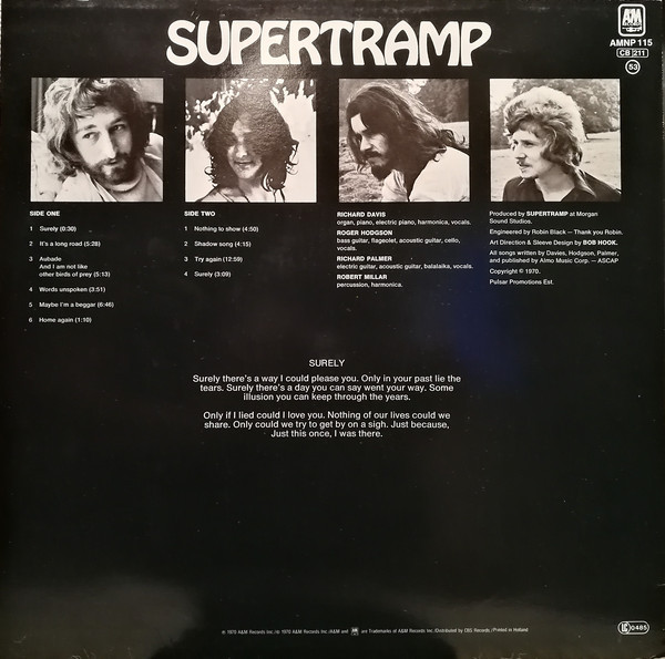Supertramp - Supertramp | A&M Records (AMNP 115) - 2