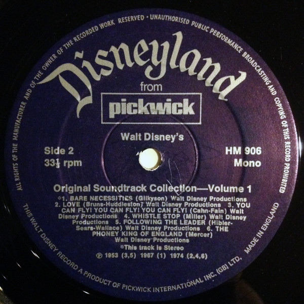 Various - Walt Disney's Original Soundtrack Collection Vol. 1. | Pickwick Records (HM 906) - 4