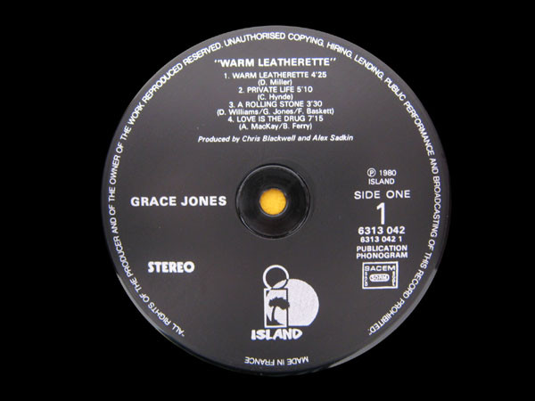 Grace Jones - Warm Leatherette | Island Records (6313.042) - 3