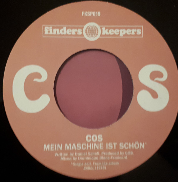 Cos / Daniel Schell - Mein Maschine Ist Schön / The FF Boom | Finders Keepers Records (FKSP019) - 3 Cos / Daniel Schell - Mein Maschine Ist Schön / The FF Boom | Finders Keepers Records (FKSP019) - 3
