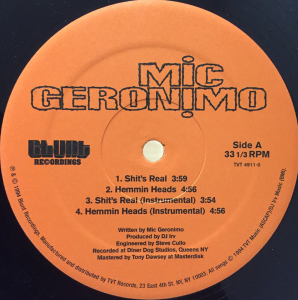 Mic Geronimo - It's Real | Blunt Recordings (TVT 4911-0) - 3