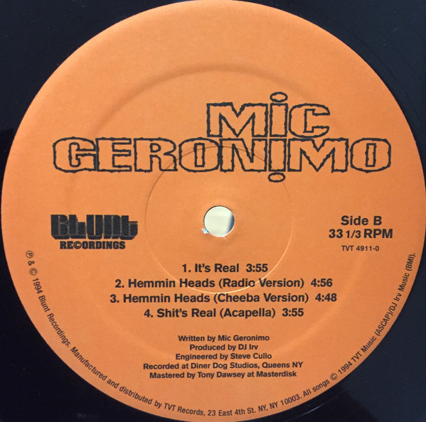 Mic Geronimo - It's Real | Blunt Recordings (TVT 4911-0) - 4