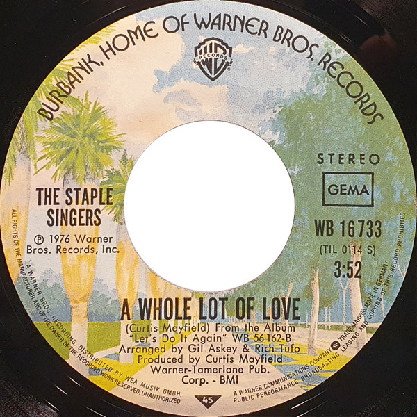The Staple Singers - New Orleans | Warner Bros. Records (WB 16 733) - 2