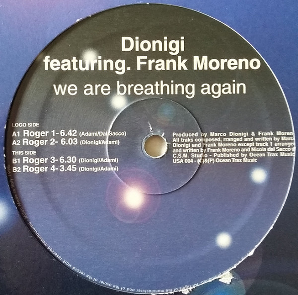 Marco Dionigi Featuring. Frank Moreno - We Are Breathing Again | Ursa Major Records (USA004) - main