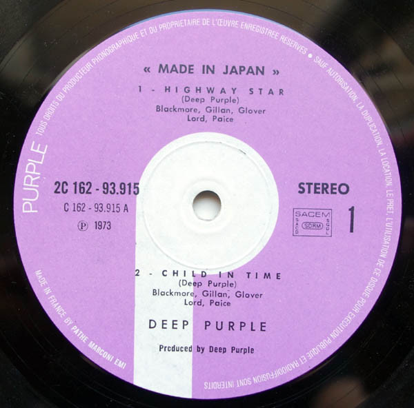 Deep Purple - Made In Japan | Purple Records (2 C 162-93915/6) - 4
