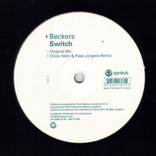 Beckers - Switch | Sprout Music (SPT 009) - 2