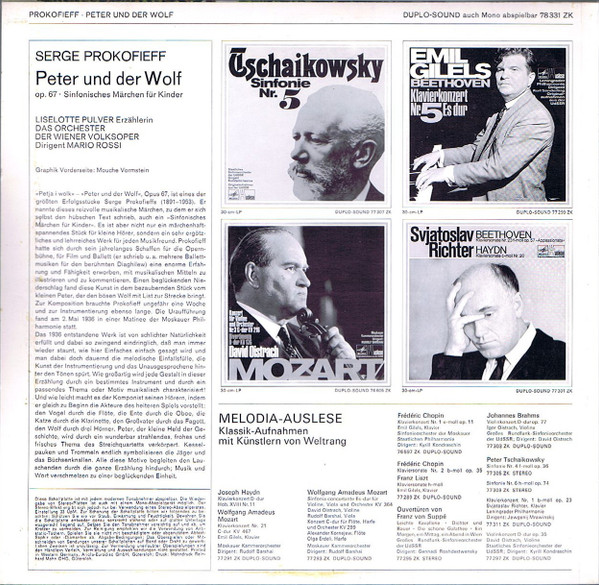 Sergei Prokofiev - Peter Und Der Wolf | Baccarola Auslese (78 331 ZK) - 2