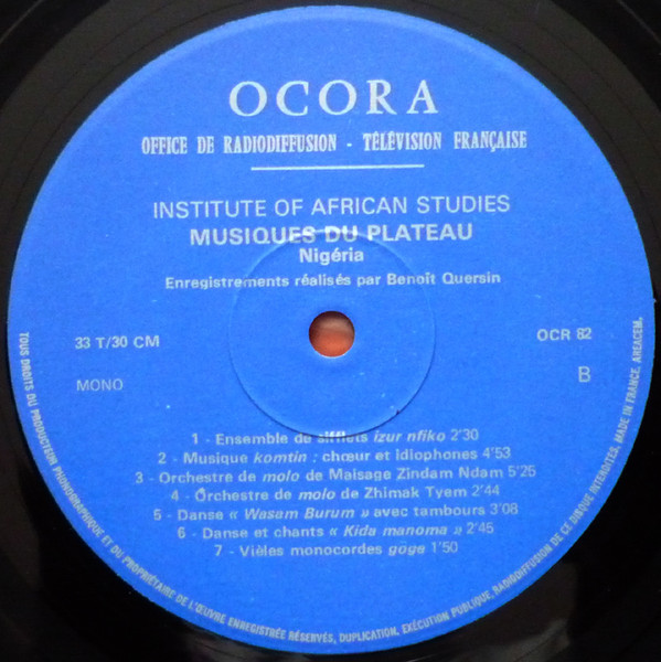 Various - Nigéria: Musiques Du Plateau | Ocora (OCR 82) - 3