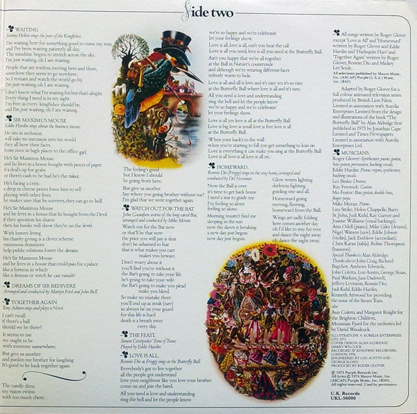 Roger Glover And Guests - The Butterfly Ball And The Grasshopper's Feast | UK Records (UKL-56000) - 3