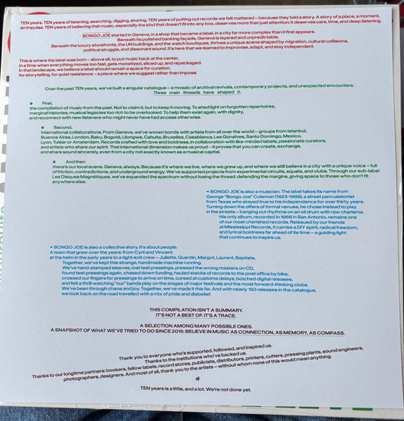 Various - 2015-2025 Les Disques Bongo Joe 10 Years of Sonic Explorations | Les Disques Bongo Joe (BJR10Y) - 4