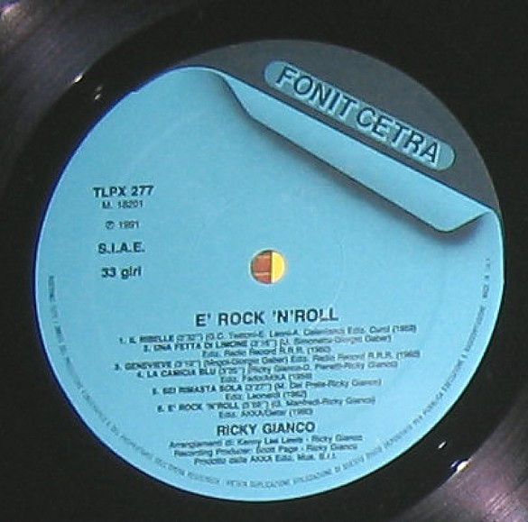 Ricky Gianco - È Rock 'N' Roll | Fonit Cetra (TLPX 277) - 4 Ricky Gianco - È Rock 'N' Roll | Fonit Cetra (TLPX 277) - 4