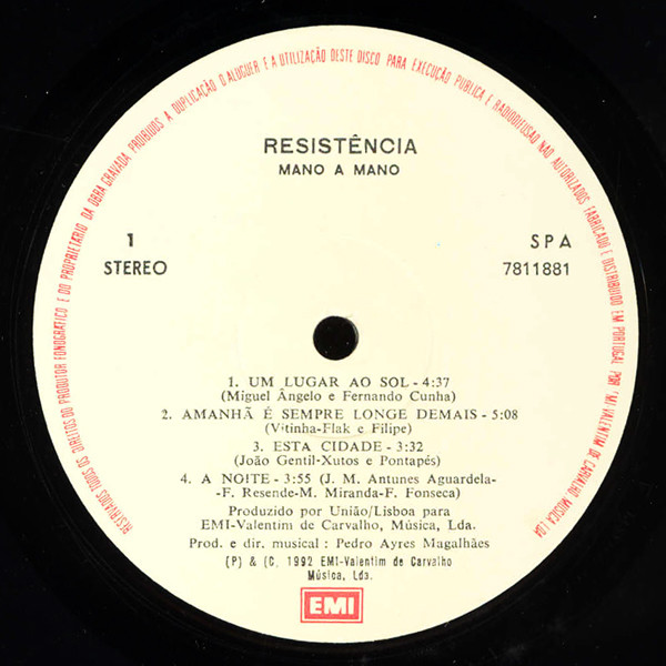 Resistência - Mano A Mano | EMI (0 777 7 81188 1 7) - 4 Resistência - Mano A Mano | EMI (0 777 7 81188 1 7) - 4