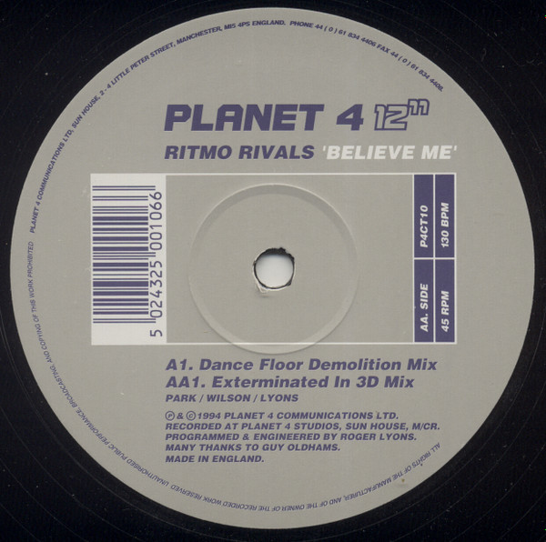 Ritmo Rivals - Believe Me | Planet Four Communications (P4CT10) - main