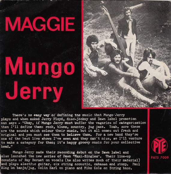 Mungo Jerry - Maggie | Pye Records (PATS 7009) - main