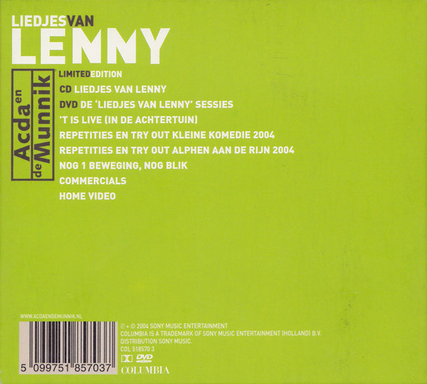 Acda en de Munnik - Liedjes Van Lenny (Limited Edition) | Columbia (518570 3) - 2 Acda en de Munnik - Liedjes Van Lenny (Limited Edition) | Columbia (518570 3) - 2
