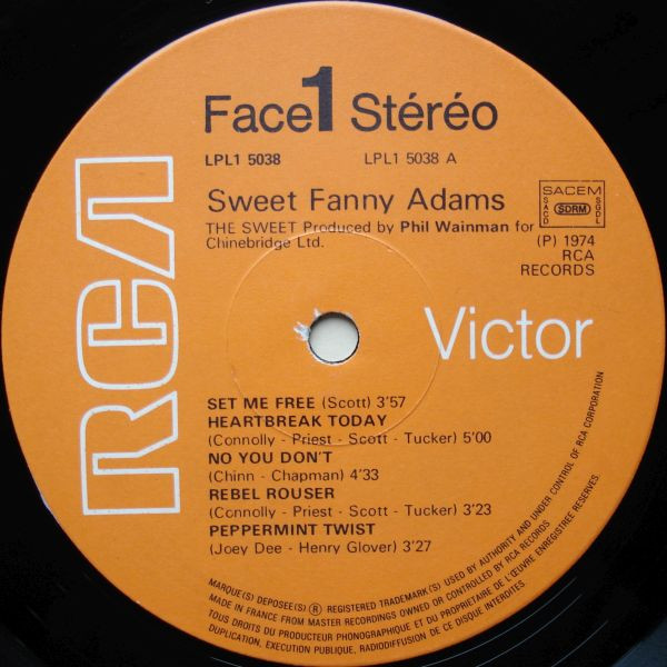 The Sweet - Sweet Fanny Adams | RCA Victor (LPL1 5038) - 2 The Sweet - Sweet Fanny Adams | RCA Victor (LPL1 5038) - 2
