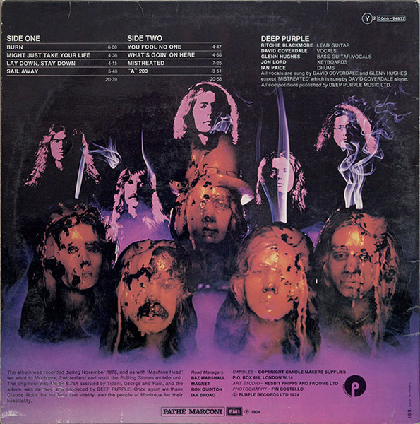 Deep Purple - Burn | Purple Records (2 C 066 - 94837) - 2