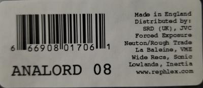 Aphex Twin - Analord 08 | Rephlex (ANALORD 08) - 3