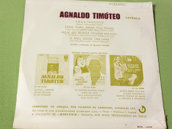 Agnaldo Timóteo - Frustrações | EMI (8E 016-81617) - 2