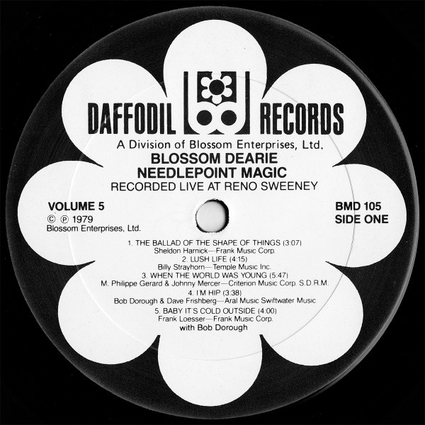 Blossom Dearie - Needlepoint Magic, Volume V | Daffodil Records (BMD 105) - 3