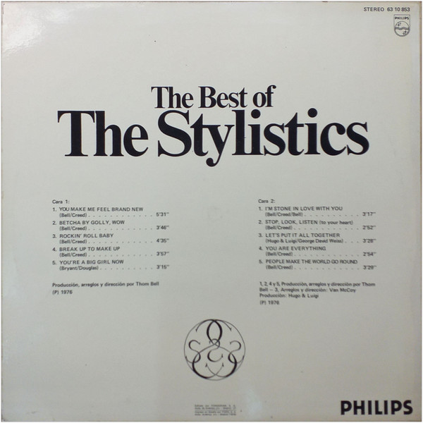 The Stylistics - The Best Of The Stylistics | Philips (63 10 853) - 2