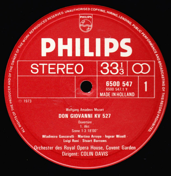 Wolfgang Amadeus Mozart , Sir Colin Davis - Don Giovanni KV 527 | Philips (6707 022) - main