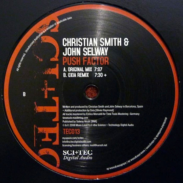 Christian Smith & John Selway - Push Factor | SCI + TEC Digital Audio (TEC013)