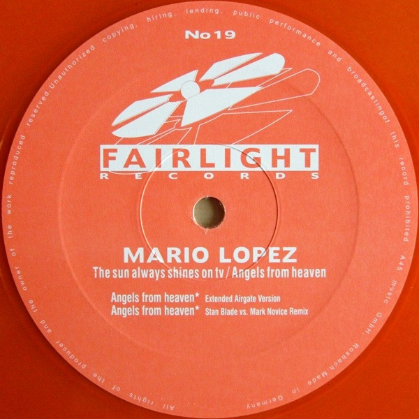 Mario Lopez - The Sun Always Shines On TV / Angels From Heaven | Fairlight Records (No 19) - 4 Mario Lopez - The Sun Always Shines On TV / Angels From Heaven | Fairlight Records (No 19) - 4