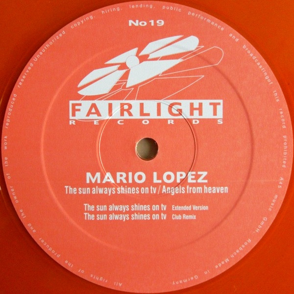 Mario Lopez - The Sun Always Shines On TV / Angels From Heaven | Fairlight Records (No 19) - 3 Mario Lopez - The Sun Always Shines On TV / Angels From Heaven | Fairlight Records (No 19) - 3