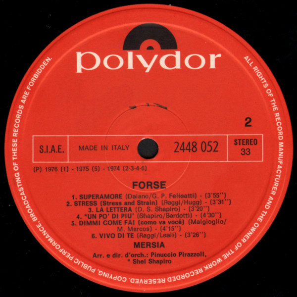 Mersia - Forse | Polydor (2448 052) - 4