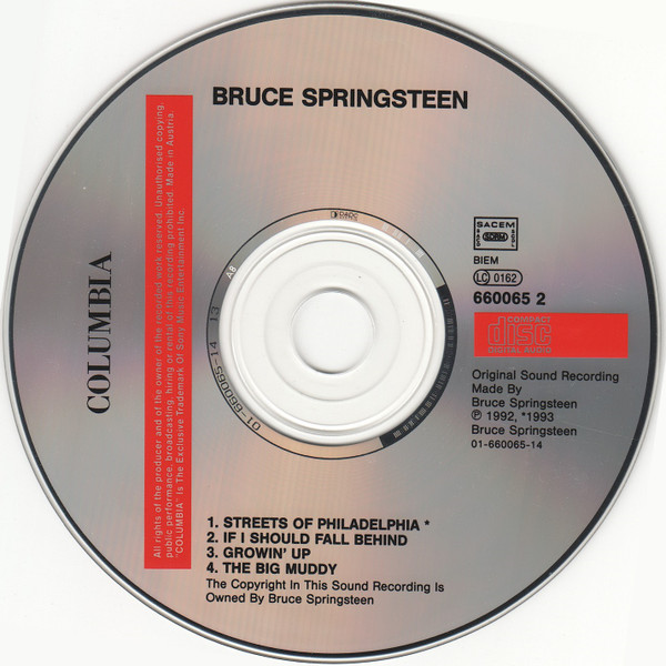 Bruce Springsteen - Streets Of Philadelphia | Columbia (COL 660065 2) - 3 Bruce Springsteen - Streets Of Philadelphia | Columbia (COL 660065 2) - 3