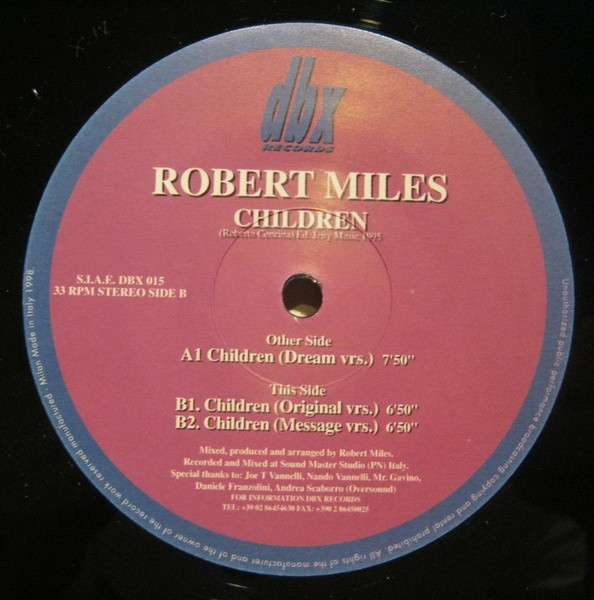 Robert Miles - Children... | DBX Records (DBX 015) - 4