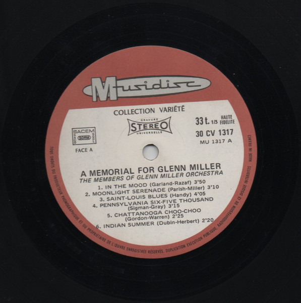 The Glenn Miller Orchestra - A Memorial For Glenn Miller | Musidisc (30 CV 1317) - 3 The Glenn Miller Orchestra - A Memorial For Glenn Miller | Musidisc (30 CV 1317) - 3