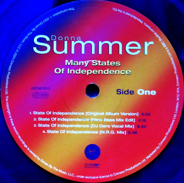 Donna Summer - Many States Of Independence | Driven By The Music (DBTMLP013) - 3 Donna Summer - Many States Of Independence | Driven By The Music (DBTMLP013) - 3