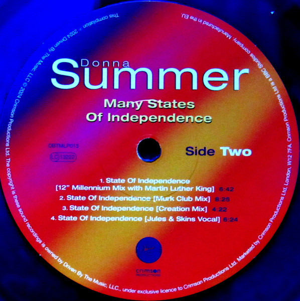 Donna Summer - Many States Of Independence | Driven By The Music (DBTMLP013) - 4 Donna Summer - Many States Of Independence | Driven By The Music (DBTMLP013) - 4