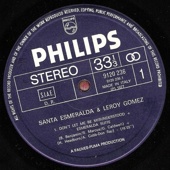 Santa Esmeralda Starring Leroy Gomez - Don't Let Me Be Misunderstood | Philips (9120 236) - 3 Santa Esmeralda Starring Leroy Gomez - Don't Let Me Be Misunderstood | Philips (9120 236) - 3