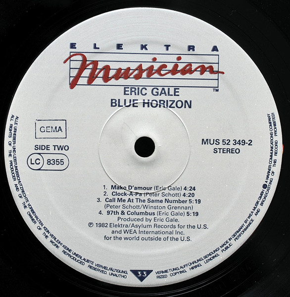 Eric Gale - Blue Horizon | Elektra Musician (MUS K 52 349) - 4
