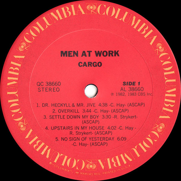 Men At Work - Cargo | Columbia (QC 38660) - 3
