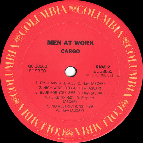 Men At Work - Cargo | Columbia (QC 38660) - 4