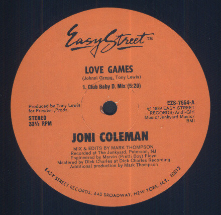 Joni Coleman - Love Games | Easy Street Records (EZS-7554) - main