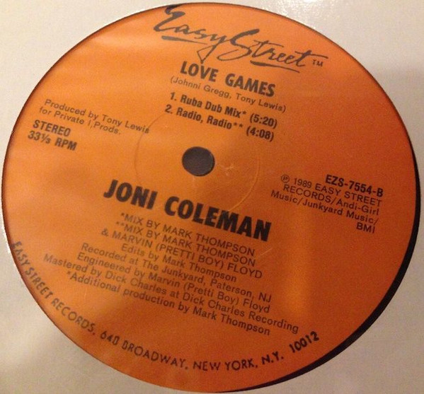 Joni Coleman - Love Games | Easy Street Records (EZS-7554) - 2