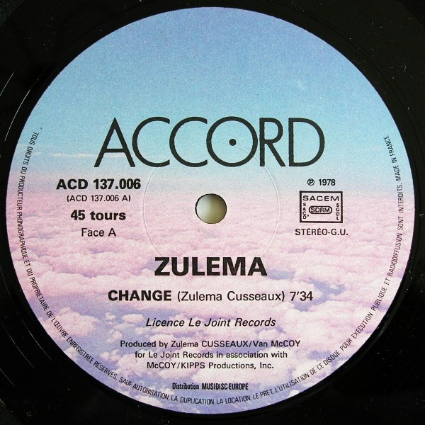 Zulema - Change / Higher Plane | Accord (ACD 137.006) - main